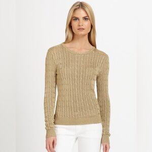 Ralph Lauren Beige Cable Knit Sweater